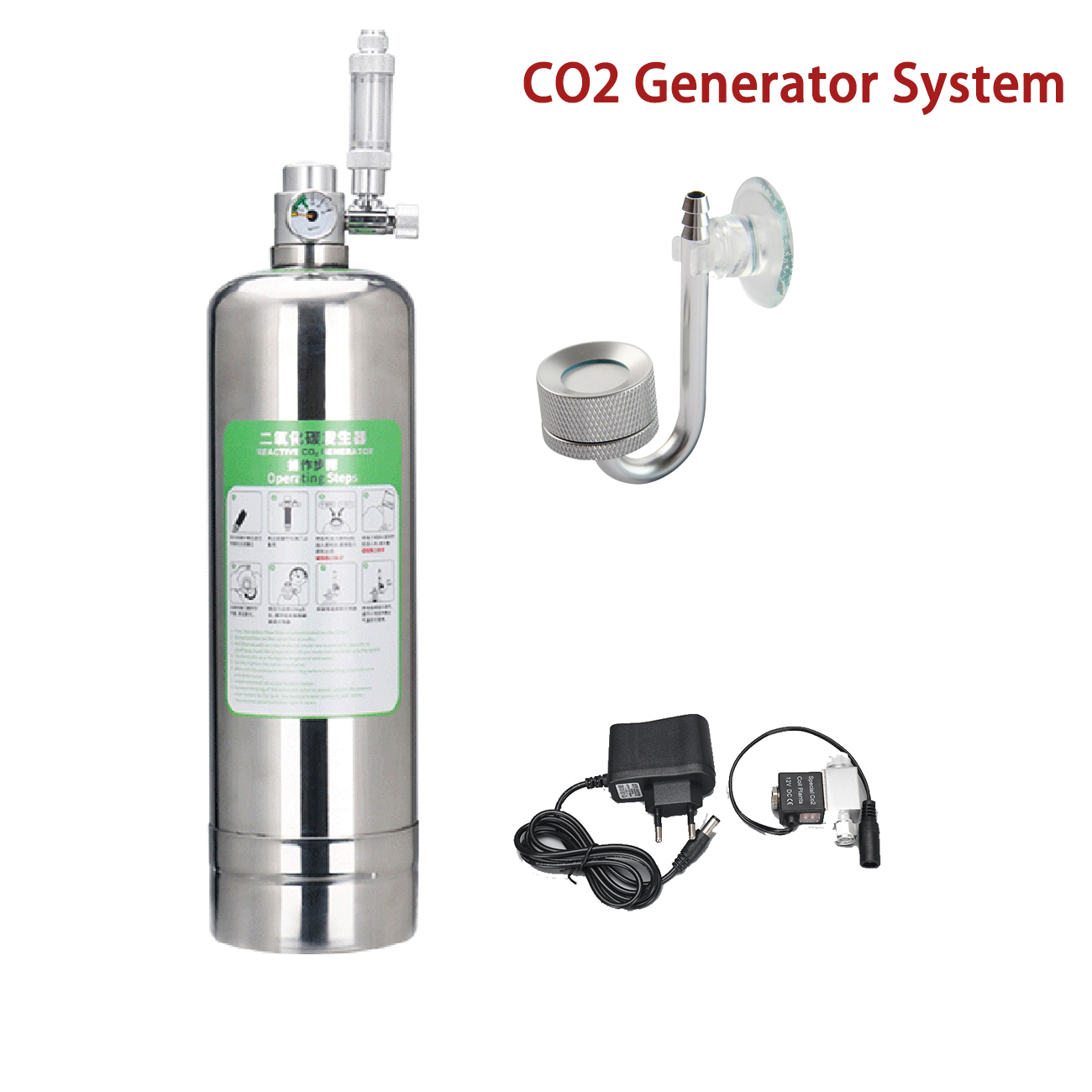 Aquarium Plant Delivery - Kit sistem penghasil CO2 akuarium baja