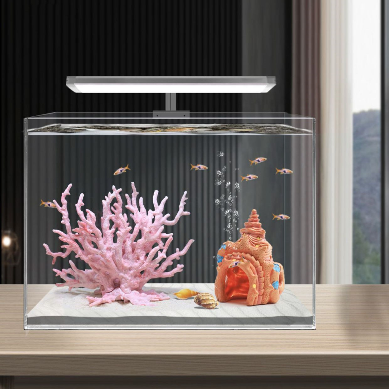 Dekorasi akuarium karang tangk - Planted Aquarium Hard Water ulasan dan harga