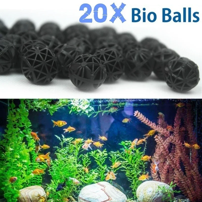 20 Buah 16Mm Bola Bio Akuarium - Aquarium Planted Tank Filter ulasan dan harga
